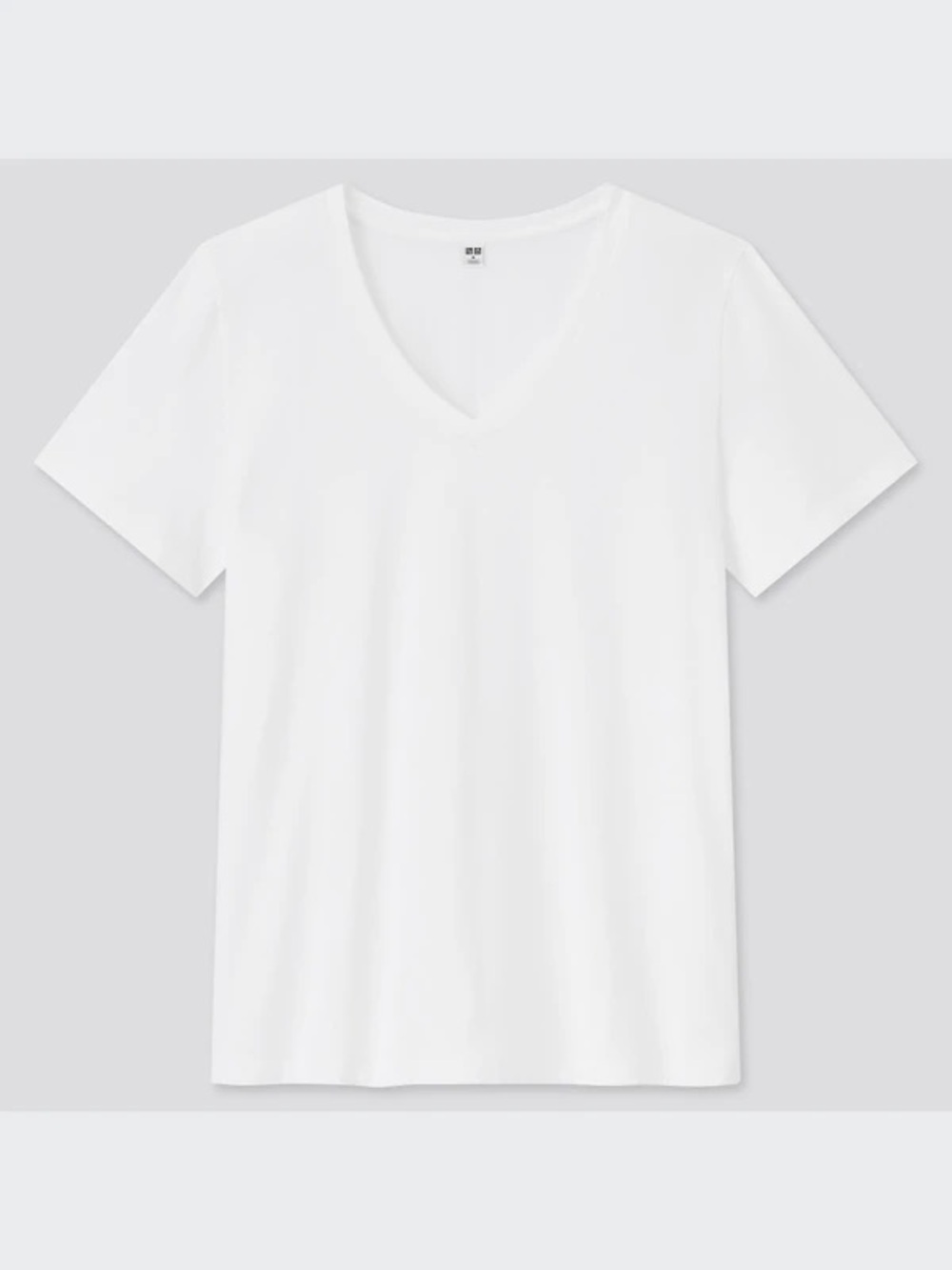 NWT Uniqlo Women’s Supima® Cotton V-Neck Short-Sleeve White T-Shirt large